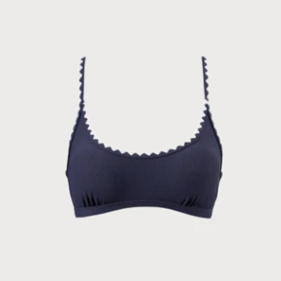 BERLOOK Navy Contrast Stitch Bikini Top ONLY 37 - Picture 8 of 11